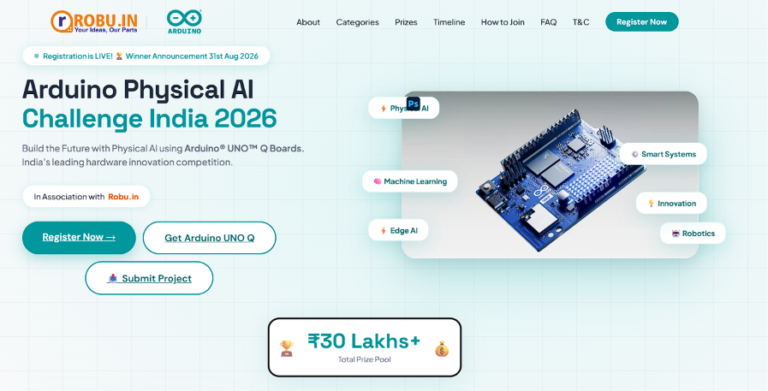 Arduino Hackathon: Physical AI Challenge India 2026 (online)